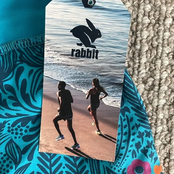 Rabbit Hopper 4” Shorts. Peacock Blue. Size large. New With Tags. - Picture 2 of 5